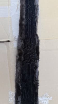 Vintage Mink Fur Scarf Dark Brown Real Fur Wrap Collar Women - Thumbnail 3