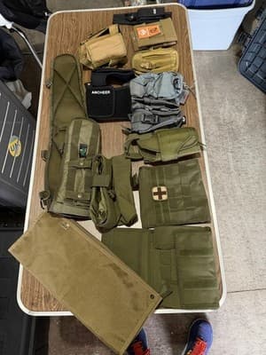Lot of 12 Tactical MOLLE Pouches / Holsters / Accessories – Mixed Colors - Thumbnail 2