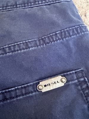 Diesel Men’s Cargo Shorts Navy Blue Size W40 Cotton Stretch Casual - Thumbnail 7