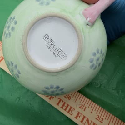 Flora Italy Ceramic Teapot Cup Set Woman Hand Painted - Thumbnail 4