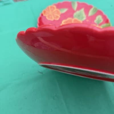Temp-tations by Tara Poppy Red 10” Plates Set of 4 Floral - Thumbnail 6