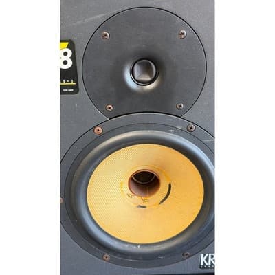 KRK Systems V8 Series 2 Bi-Amplified Studio Monitor Pair Grey Yellow V8S2 - Thumbnail 6