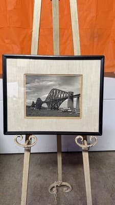 Vintage Framed Photograph – Forth Bridge, Edinburgh, Scotland