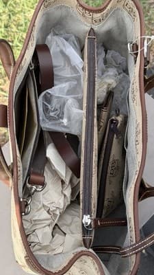 Dooney & Bourke DB Signature Canvas Double Handle Tote Bag Set New - Thumbnail 14