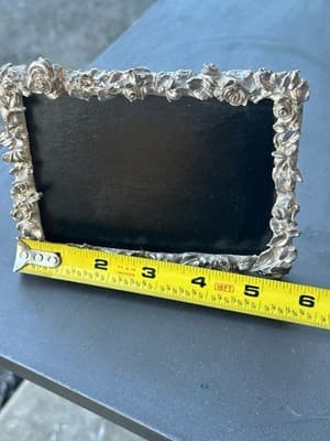 Modulus Floral Rose Metal Picture Frame 3.5x5 Vintage Made in Taiwan - Thumbnail 6
