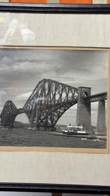 Vintage Framed Photograph – Forth Bridge, Edinburgh, Scotland - Thumbnail 6