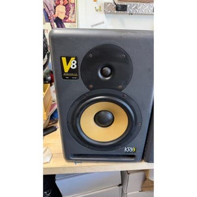 KRK Systems V8 Series 2 Bi-Amplified Studio Monitor Pair Grey Yellow V8S2 - Thumbnail 4