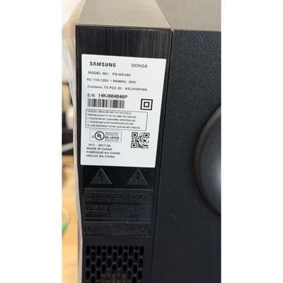 Samsung PS-WK450 Wireless Active Subwoofer Black Home Theater Bass Speaker - Thumbnail 2