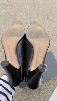 Calvin Klein Black Patent Leather Pumps Heels Size 5.5M Classic - Thumbnail 6