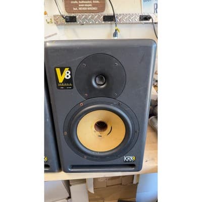 KRK Systems V8 Series 2 Bi-Amplified Studio Monitor Pair Grey Yellow V8S2 - Thumbnail 5