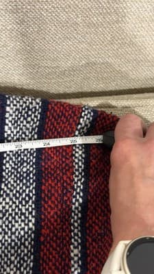 Mexican Baja Hoodie Drug Rug Pullover Red Blue White Striped Medium - Thumbnail 9