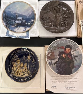 Vintage Collectible Decorative Plate Set – Christmas, Americana, NASA Apollo - Thumbnail 9