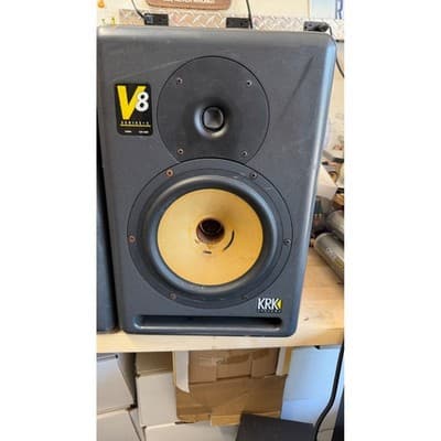 KRK Systems V8 Series 2 Bi-Amplified Studio Monitor Pair Grey Yellow V8S2 - Thumbnail 2