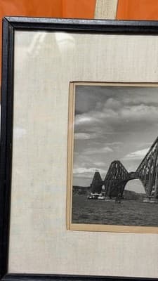 Vintage Framed Photograph – Forth Bridge, Edinburgh, Scotland - Thumbnail 4