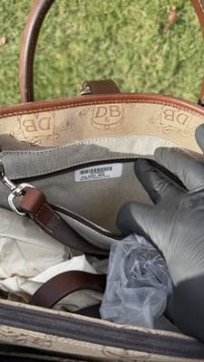 Dooney & Bourke DB Signature Canvas Double Handle Tote Bag Set New - Thumbnail 11