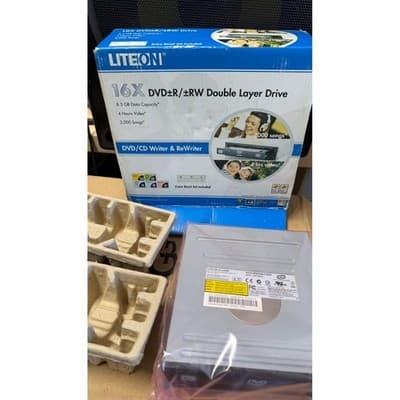 Lite-On 16X DVD+R/-RW Double Layer Internal Drive SHW-160P6S CD Writer ReWriter - Thumbnail 2