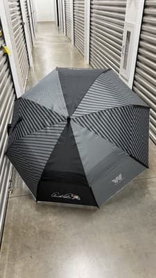 Arnold Palmer Weather Panel Golf Umbrella Gray Black 56” Canopy