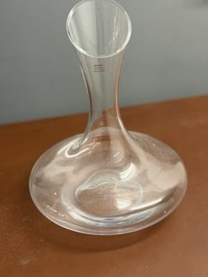 Krosno Handmade Glass Wine Decanter Carafe Clear Polish Glass 11”