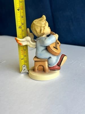 Goebel Angel Figurine Guitar The Artist III Blue Robe Seated Vintage - Thumbnail 3