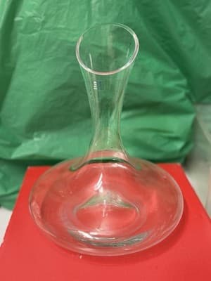Krosno Handmade Glass Wine Decanter Carafe Clear Polish Glass 11” - Thumbnail 2