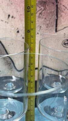 Set of 9 Modern Tall Wine Glasses – Clear Cylindrical Bowl, 9.5” Height - Thumbnail 6