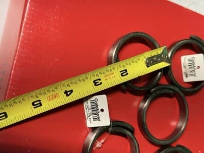 Crate & Barrel Black Metal Napkin Rings Set of 5 Modern Wrap Style - Thumbnail 4