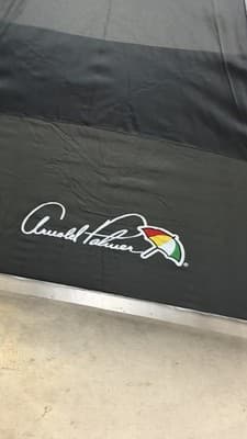 Arnold Palmer Weather Panel Golf Umbrella Gray Black 56” Canopy - Thumbnail 2
