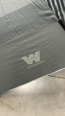 Arnold Palmer Weather Panel Golf Umbrella Gray Black 56” Canopy - Thumbnail 3