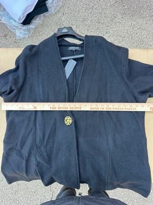 Jones New York 100% Merino Wool Cardigan Black Button Front Size 3X - Thumbnail 4
