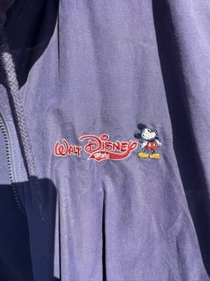 Vintage Walt Disney World Jacket Mickey Mouse Embroidered Zip Hoodie XL - Thumbnail 2