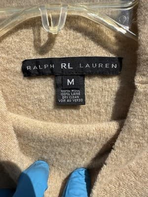 Ralph Lauren RL Wool Sweater Skirt Set Beige Size M 2pc - Thumbnail 3