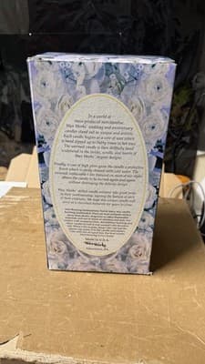 WaxWorks Wedding Designs Sculpted Candle White Floral Made in USA - Thumbnail 4
