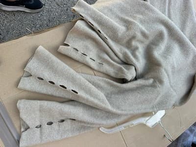 Ralph Lauren RL Wool Sweater Skirt Set Beige Size M 2pc - Thumbnail 10