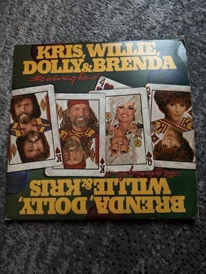 WILLIE KRIS BRENDA & DOLLY THE WINNING HAND 12" LP VG+ VINYL PROMO w/INSERT 1982