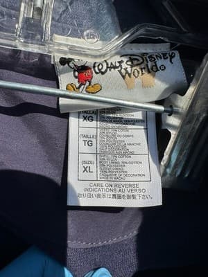Vintage Walt Disney World Jacket Mickey Mouse Embroidered Zip Hoodie XL - Thumbnail 3