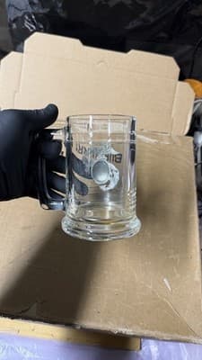 USMC Glass Beer Mug Pewter Emblem Old Forge Pewter Made in USA - Thumbnail 7