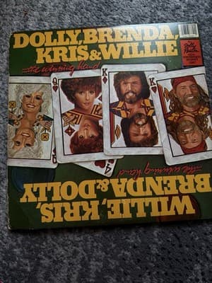 WILLIE KRIS BRENDA & DOLLY THE WINNING HAND 12" LP VG+ VINYL PROMO w/INSERT 1982 - Thumbnail 3