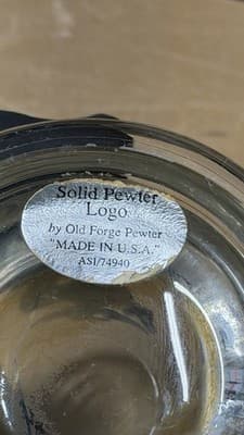 USMC Glass Beer Mug Pewter Emblem Old Forge Pewter Made in USA - Thumbnail 6
