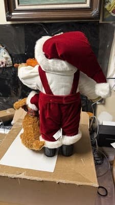 Holiday Elegance Christmas Bear Couple 22” Plush Figurines w Dogs Decor - Thumbnail 10