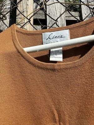 Linea Louis Dell’Olio Suede 3pc Set Jacket Top Skirt Brown L - Thumbnail 4