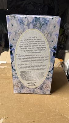 WaxWorks Wedding Designs Sculpted Candle White Floral Made in USA - Thumbnail 7