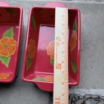 Temptations Ovenware Set of 2 Poppy Passion 1.5 Qt Baking Dishes - Thumbnail 4
