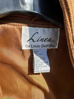 Linea Louis Dell’Olio Suede 3pc Set Jacket Top Skirt Brown L - Thumbnail 2