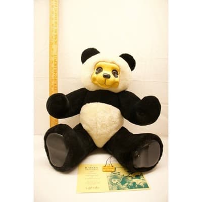 Robert Raikes Sean Mau Panda Bear Limited Edition 281/1000 Wood Face Plush 18"