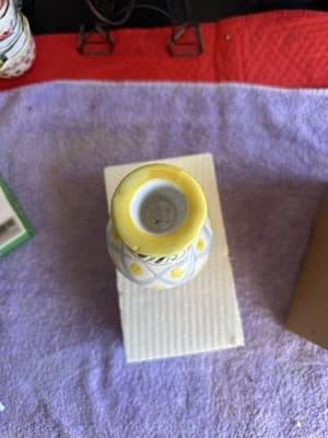 Joyful Collection Hand Painted Ceramic Candle Holder with Box – Made in China - Thumbnail 9