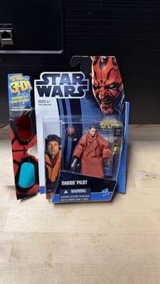 Star Wars Naboo Pilot Action Figure Hasbro 3D Force Carded