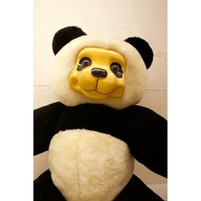 Robert Raikes Sean Mau Panda Bear Limited Edition 281/1000 Wood Face Plush 18" - Thumbnail 3