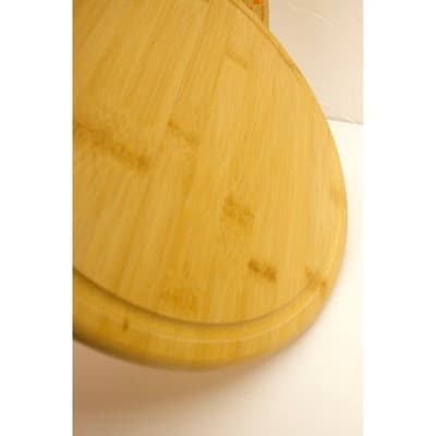 Bamboo Cheese Board with Glass Cloche Dome Round Serving Platter 11 Inch F-5 - Thumbnail 7
