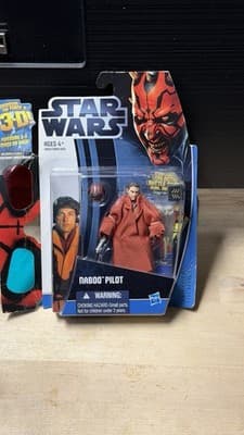 Star Wars Naboo Pilot Action Figure Hasbro 3D Force Carded - Thumbnail 7