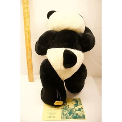 Robert Raikes Sean Mau Panda Bear Limited Edition 281/1000 Wood Face Plush 18" - Thumbnail 6